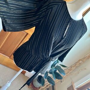 Express Black Top with Gold Accents Size M